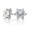 Moissanite D Color 6mm Total 1.6ct Diamond Test Passed 18K Gold Plated 925 Silver Snowflake Earrings Jewelry Girl Women Gift