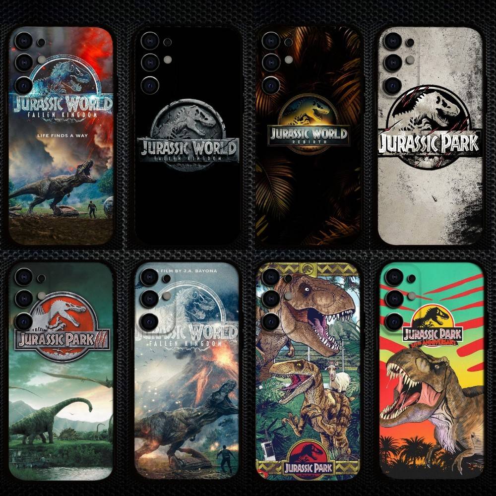 J-Jurassic Park Dinosaur World Phone Case For Samsung S25,S24,S23,S22,S21,S20,Plus,Fe,Lite,Others Black Cover