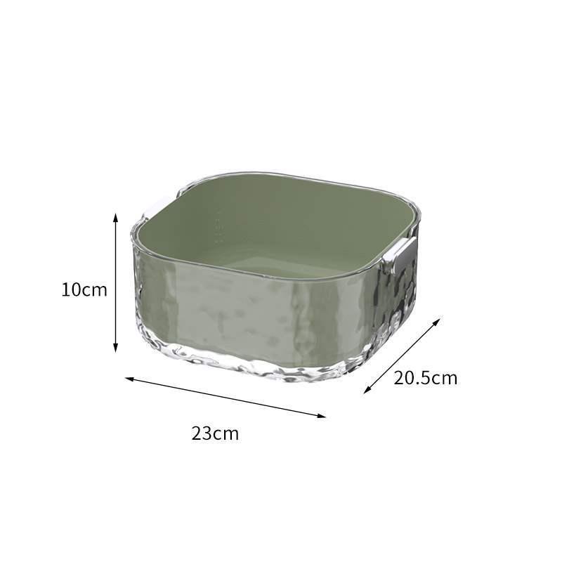 Six-Piece Double-Layer Vegetable Washing Basket and Colander Set for Kitchen and Living Room