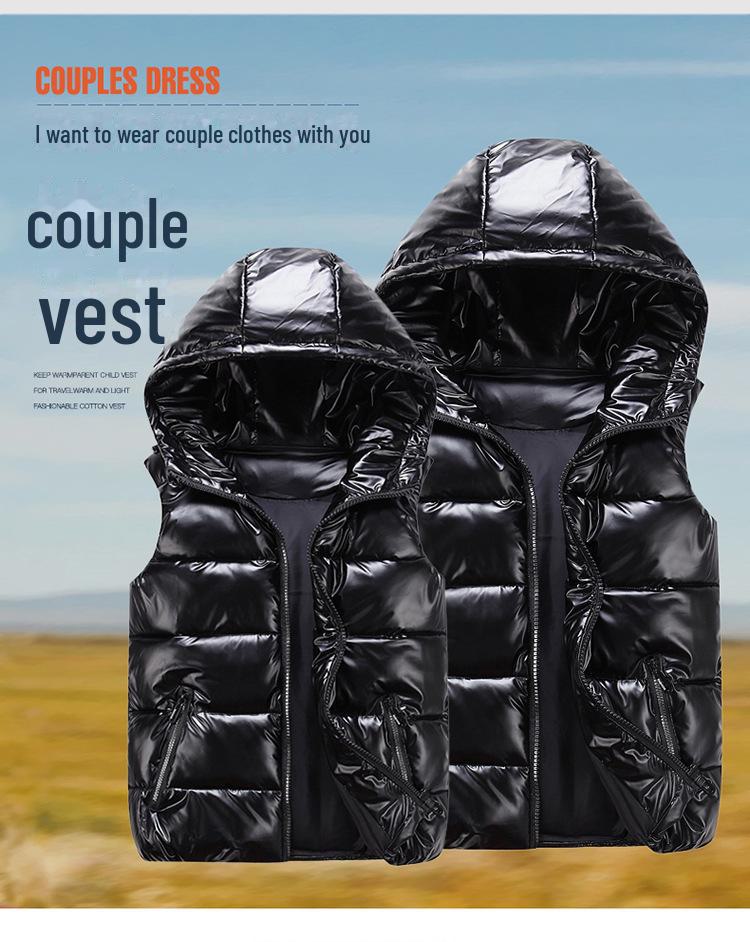 Matching Parent-Child Cotton Vest: Winter Shiny Waistcoat, Garden Uniform, Workwear, Class Uniform with Logo Printing