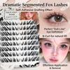 Fox-Style False Eyelashes 10-13mm Mix Length Natural Look Lashes for Photography and Daily Use