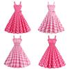 Горячая Распродажа Розовое Клетчатое Платье-Топ в Горошек Barbie
