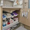 Punch-Free Telescopic Under-Sink Storage Rack with Partition Basket