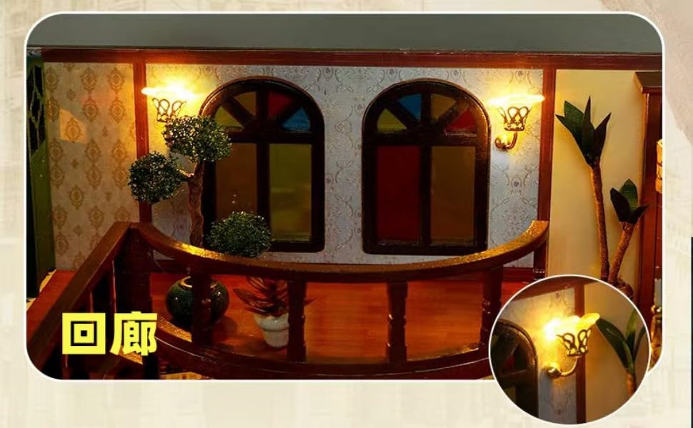 Sofiey кукольный домик ручной работы набор миниатюрная мини мебель набор для творчества с пылезащитным чехлом (Восточная эстетика)