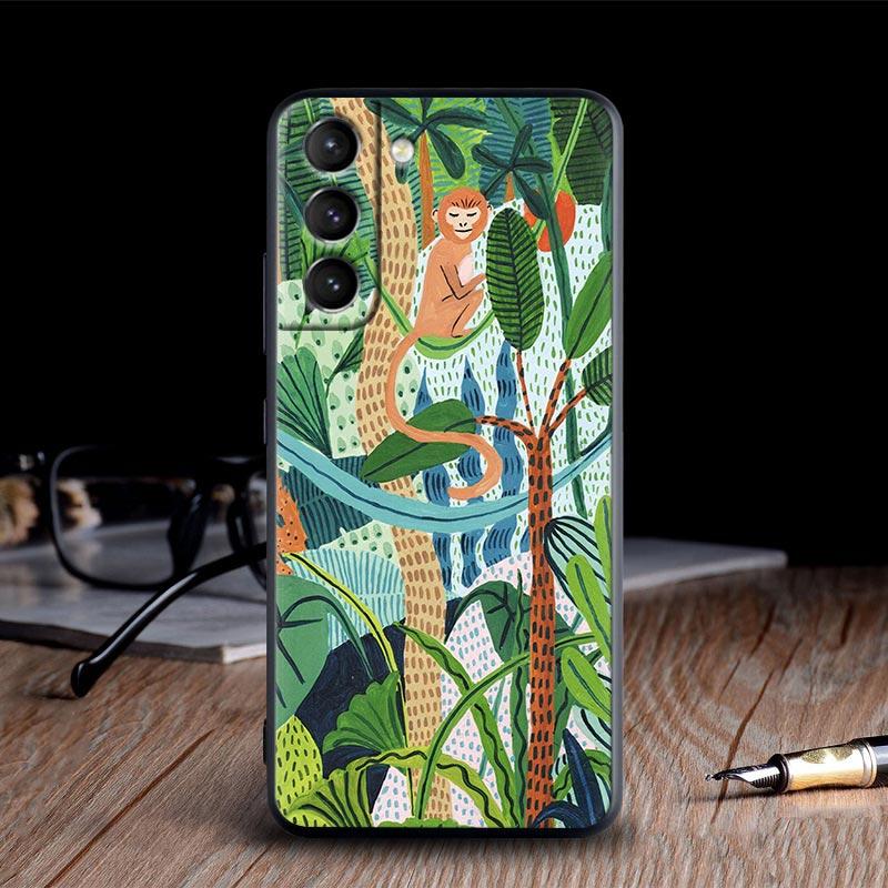 Оригинальные чехлы с принтом леопарда и животных джунглей для Galaxy S24 Ultra Funda Samsung S21 S23 FE S20 S22 Ultra S10 Plus Мягкий чехол