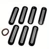 1set Black Front Grill Mesh Grille Inserts Kit for Jeep Wrangler & Wrangler Unlimited 2007-2015