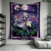 Name Custom Jack & Sally Wall Tapestry Aesthetic Wall Hanging Printed Fabric Blanket Decorative Tapestries for Bedroom Living Room Home Decor
