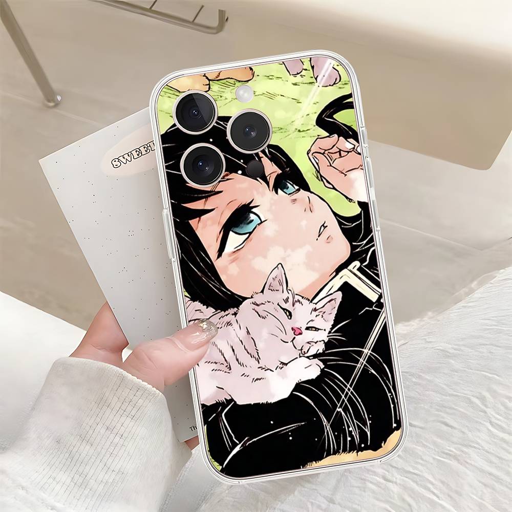 Милый Чехол для Телефона с Токито и Муичиро Для Iphone17 16 15 11 13 14 Pro Max 7 8 Plus X Xr Xs Max Se2020 12mini Прозрачный Чехол