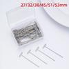 100Pcs 27/32/38/45/51/53mm T Pins Sharp Point Positioning Needle Sewing Pins for Wigs  DIY Crafts