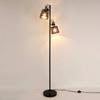 Simple Bedroom Bedside Corner E27 Foot Switch Adjustable Double Head Floor Lamp Hotel Coffee Room Decoration Standing Light