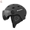 Integrated Ski Helmet With Removable Visor Men Women Outdoor Snow Sports Protection