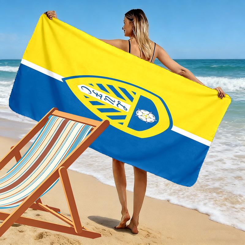 Leeds United A.F.C. logo Beach Towel, Large Soft Quick Dry Towel for Beach Camping Swimming