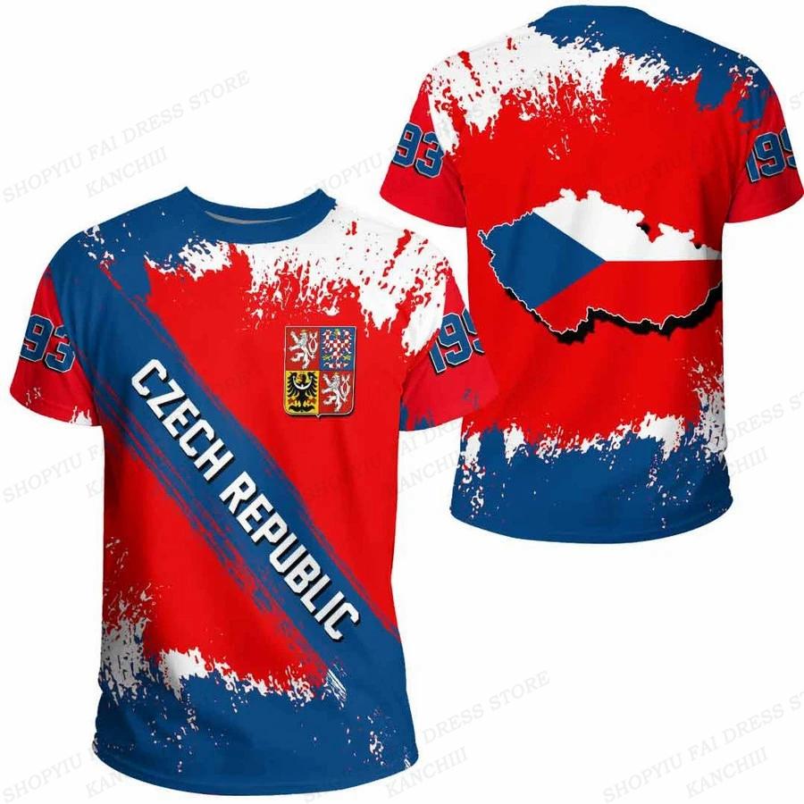 Летняя мужская футболка с чешским флагом, футболки с 3d принтом, мужская и женская модная футболка с круглым вырезом и коротким рукавом, детские топы в стиле хип-хоп, футболки для мальчиков