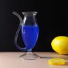 Wine Whiskey Glass Heat Resistant Sucking Juice Milk Drinking Tube Straw Cup Creative Wine Glass High Quality Glass Cup