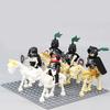5 Набор/Лот Средневековый Замок Рыцарь-Скелет и Лошадь в Шлеме Солдат Армии Нежити Фигурка с Оружием Щитом Блоком Детские Игрушки