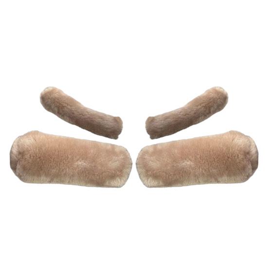 1 комплект зимней накладки на руль, мягкая на ощупь, толстый плюш, морозостойкая, противоскользящая, однотонная, универсальная, моющаяся накладка на руль мотоцикла