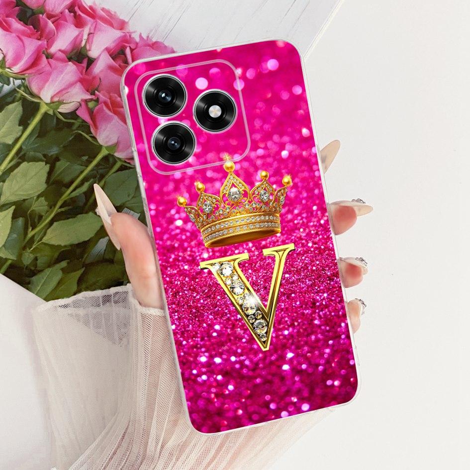 For Honor X5c Case Luxury Crown Letters Soft Slim Silicone Phone Cover For Honor X5 X5c Plus Fundas NLA-LX1 HonorX5c Plus Bumper