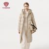 Women's Long Hooded Goose Down Winter Coat 5520860A