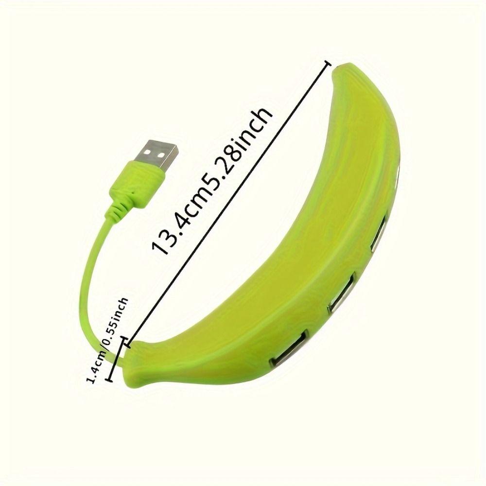 USB 3.0 Banana USB Hub Portable Design USB Ports Splitter USB Adapter Station For Laptop