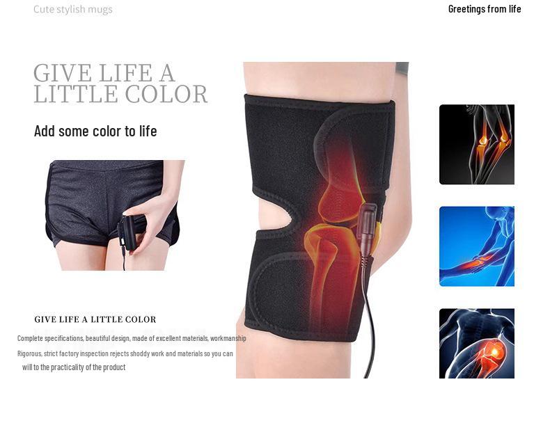 USB Наколенники с подогревом для пожилых - Электрическая тепловая терапия с моксотерапией и горячим компрессом