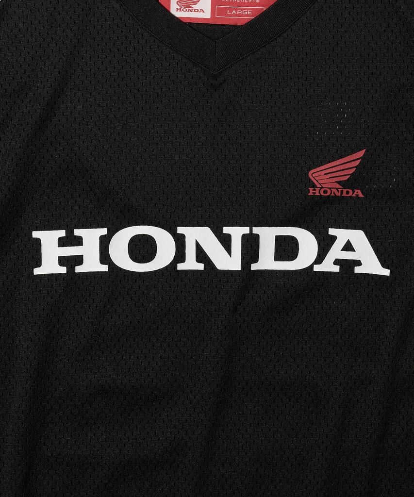 PHYPS MOTORCYCLE Motorcycle Piping Mesh Short Sleeve Black