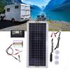 Портативный комплект солнечной панели 12 В 30 Вт с контроллером-инвертором 220 В, поликристаллический, высокая эффективность, 2 USB-порта