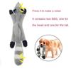 2024 New Cute Plush Toys Squeak Pet Wolf Rabbit Animal Plush Toy Dog Chew Squeaky Whistling Involved Squirrel Dog Toys