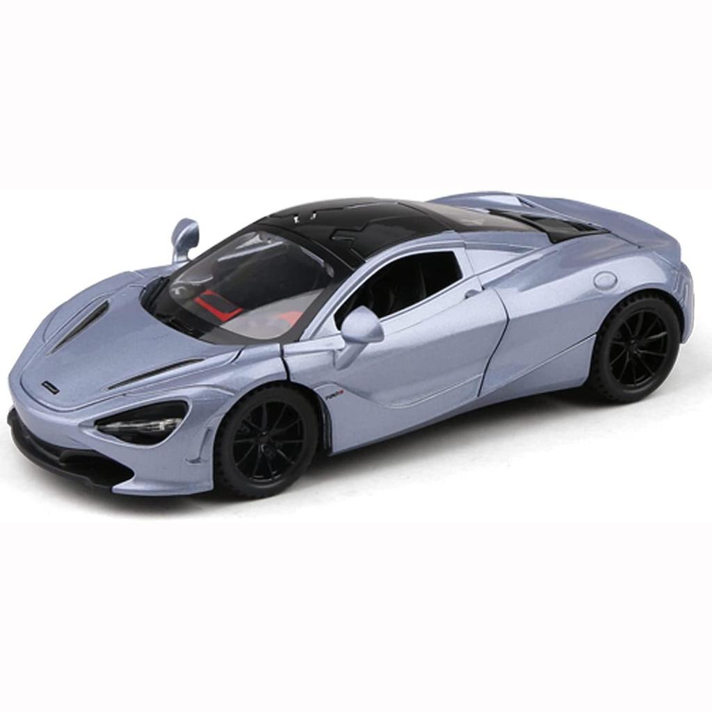 1:32-масштабная игрушечная модель автомобиля McLaren 720S, автомобиль с откатным механизмом из цинкового сплава со звуком и светом и открытой дверью кузова, игрушечный автомобиль для детей, подарок для мальчиков и девочек