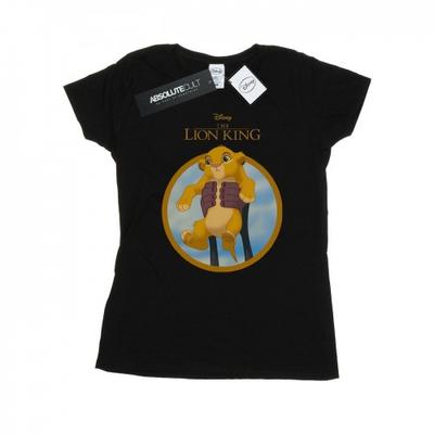 Женская/женская хлопковая футболка с изображением Короля Льва и Симбы