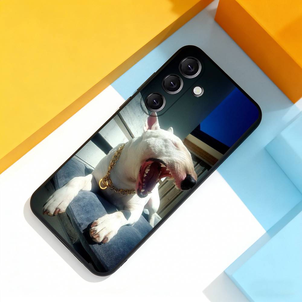 Bull Terrier Dog Pet For Samsung Galaxy A 73,72,51,53,52,71,22,5G,Note,J7,8,9 Soft Black Cover Phone Case