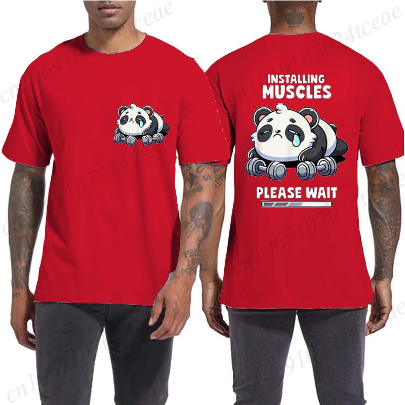 Смешная панда, тяжелая атлетика, приседания, цитата из спортзала, графический принт, футболки, мужские, женские, каваи, мем, футболки, мужские, повседневные, с коротким рукавом