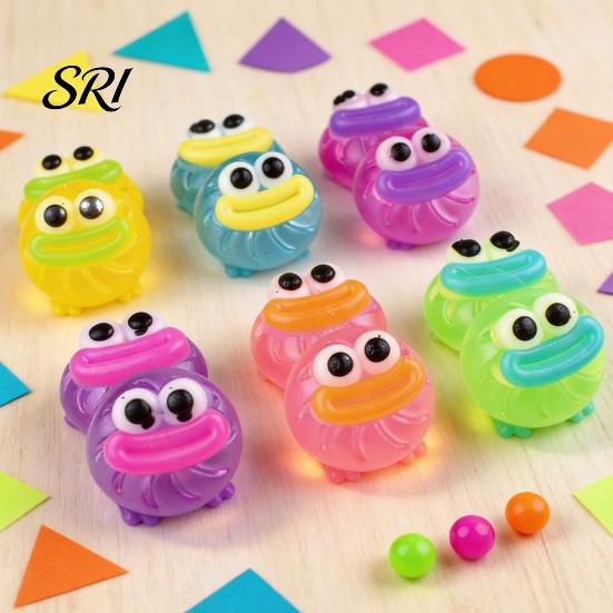 Steamed Bun Stress Ball 15Pcs Cartoon Sausage Mouth Dumpling Toy Big Eyes Squeeze Fidget Soft Stretchy Simulation Dough Desk Sensory Reliever