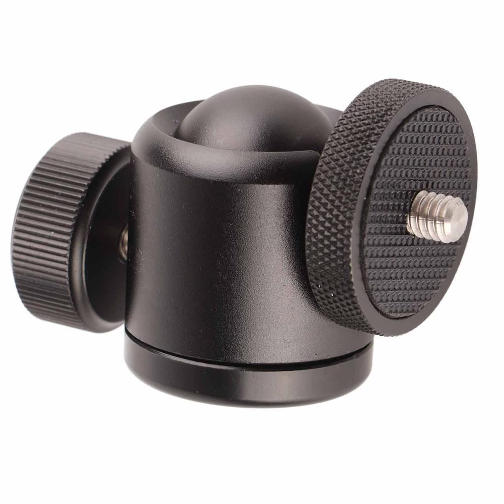 1/4 Inch Hot Shoe Camera Tripod Ball Head Panoramic Tripod Mount for Camcorders