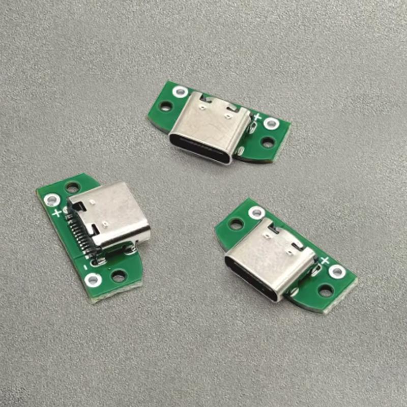 1/2/5 шт. Разъем Type-C Female 16-контактный с проводом 1,25/2,0/2,54, USB-штекер Male, Электрические клеммы, Пайка, DIY, Кабель для зарядки, Плата PCB