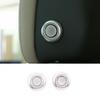 Seat Headrest Button Ring Cover Trim For Defender 110 - DX Matte Silver