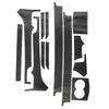 1 Set 3D Full Interior Trim Sticker Cover Film Fit for Tesla Model X S Dashboard Center Console Cup Holder 2012- LHD
