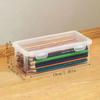 1PC/2/3/4/5PCS Storage Box Transparent Stationery Pen Children's Crayon Pen Bag Desktop Storage and Clutter