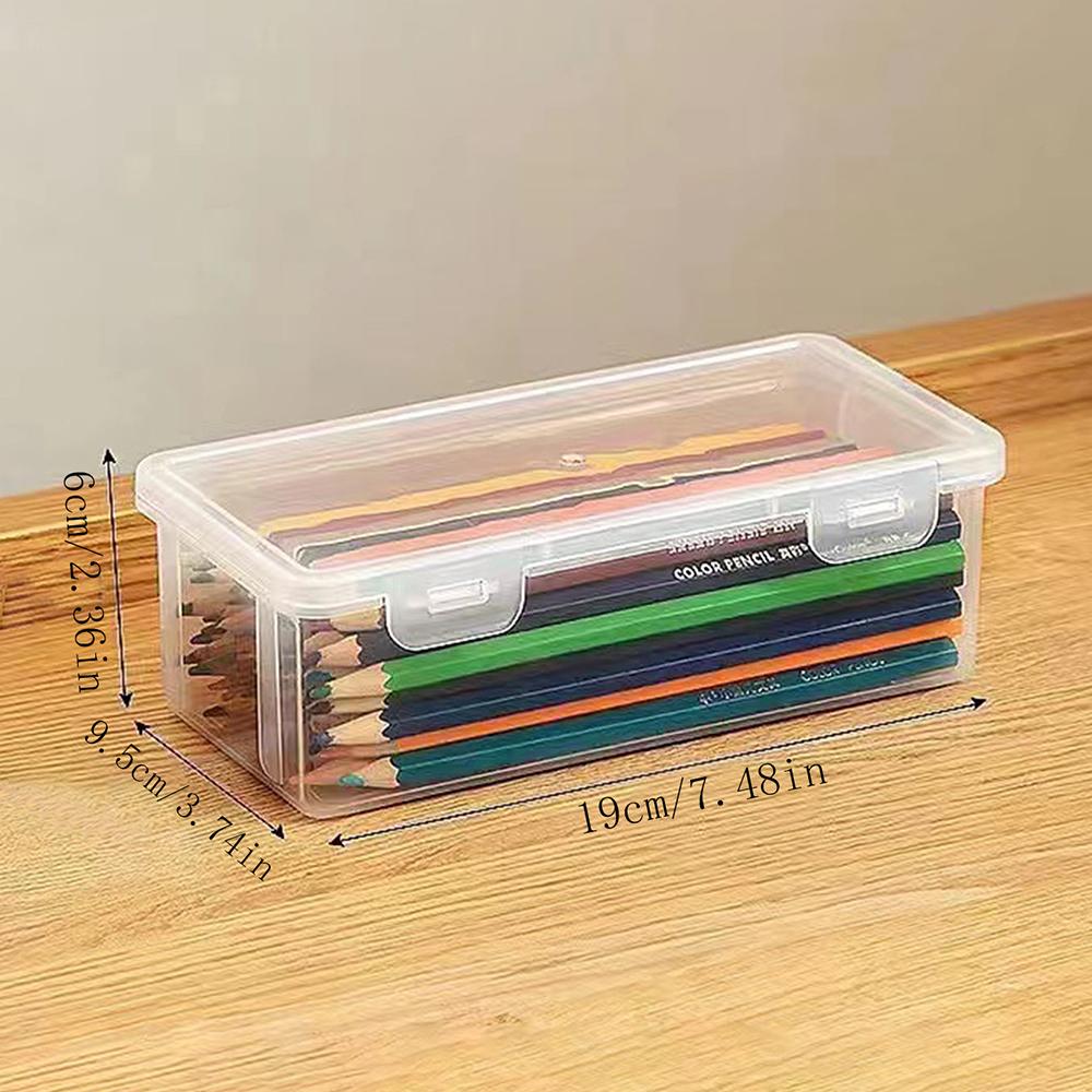 1PC/2/3/4/5PCS Storage Box Transparent Stationery Pen Children's Crayon Pen Bag Desktop Storage and Clutter