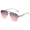 Frameless sunglasses, new women's trendy sunglasses, UV-proof driving ins, European and American sunglasses, advanced sense