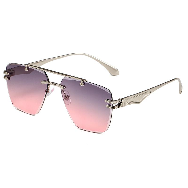 Frameless sunglasses, new women's trendy sunglasses, UV-proof driving ins, European and American sunglasses, advanced sense