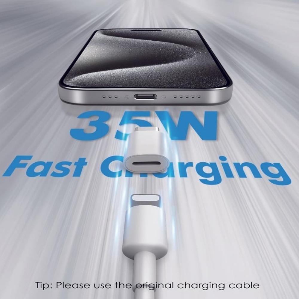 Комплект из 1 шт., адаптер Lightning Female to USB C Male, подходит для зарядки и передачи данных