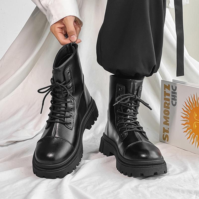 New Martin boots Men's platform locomotive boots British style men's boots Outdoor casual tooling boots