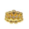 Medieval French Retro Brushed Diamond-Encrusted Gourd Ring, Personalized Wide-Version Round Ball Heavy Industry, High-End Light Luxury Ring For Women