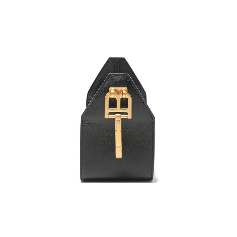 Bally Solid Color Zipper Closure Leather Pillow Bag Crossbody Shoulder Bag Women Bags Black 6303098