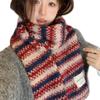 Warm Striped Knit Scarf 164cm x 30cm Winter Neck Warmer Unisex Cold Proof Scarf  Cold Weather