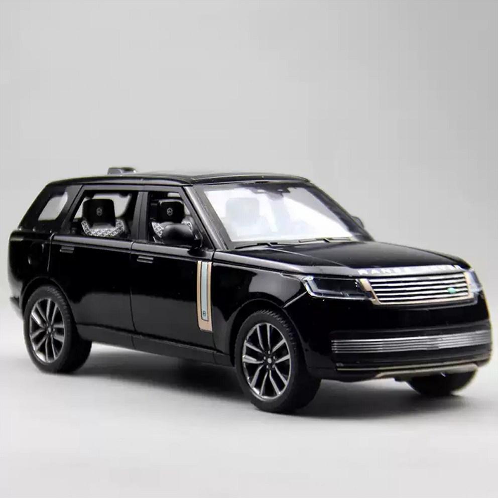 МояМашина 1:Модель автомобиля Land Rover Range Rover SV 2022 Масштаб 1:24 Металлическая литая модель - Черная версия Коллекционная фигурка