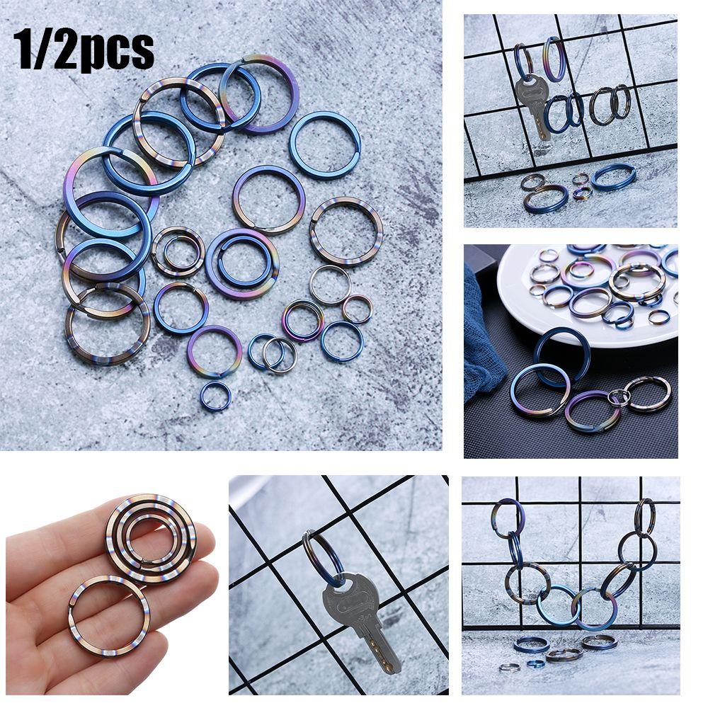 quality Titanium Alloy Camping Travel Goods Keyring Buckle Key Ring Portable Holder EDC Keychain