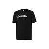 Letter Logo Printed Round Neck Pullover Casual Short Sleeve T-Shirt Unisex Tops Black GR8484