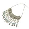 Les Trésors De Lily [N7308] - Antiqued Silver Turquoise 'Navajos' Designer Necklace