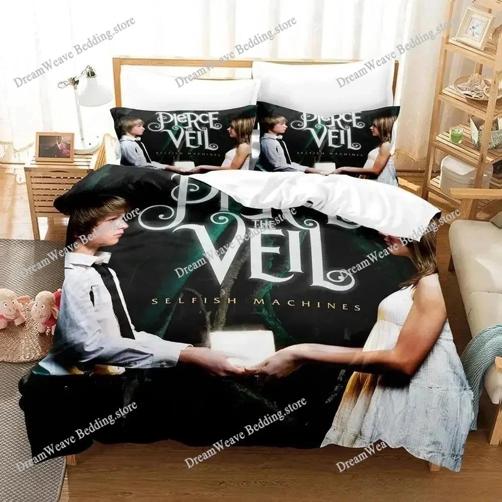 Постельное белье Pierce The Veil Односпальный Двуспальный Полный Квинсайз Кингсайз Комплект постельного белья Aldult Boys Спальня Комплекты пододеяльников Комплект 3D аниме простыней